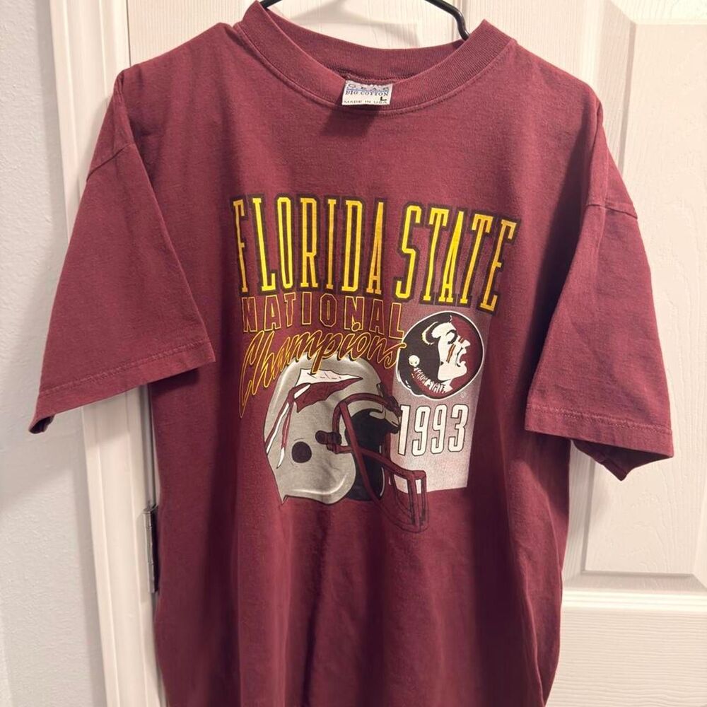 (1994) FSU Seminoles 1993 National Champions Tee - Garnet - L